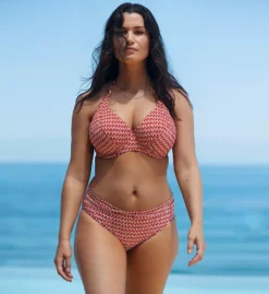 Fantasie Koh Lipe Geometric Print Mid-Rise Bikini Brief – FS4670 Twist Front Swim Bottom -Her Room US fantasie fan001 fs4670 cs1