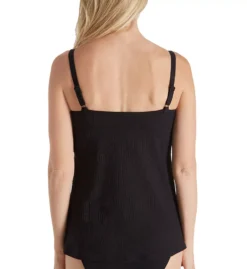 FANTASIE Ottawa Black Textured Underwire Scoop Neck Tankini Top – Ruched Tummy Control Swimwear -Her Room US fantasie fan001 fs6362 bs