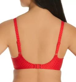 Fantasie Long Island Chevron Underwire Balcony Bikini Top – Textured Bra-Sized Swimwear -Her Room US fantasie fan001 fs6901 bs