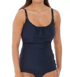 Fantasie Long Island Midnight Chevron - Underwire Scoop Neck Bra-Sized Tankini Top