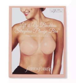 Lift It Up Backless Strapless Plunge Adhesive Bra -Her Room US fashion forms fas001 16852 bs