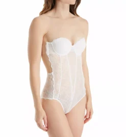 Fashion Forms 29073 Sheer Floral Lace - Backless Strapless Adhesive Bodysuit