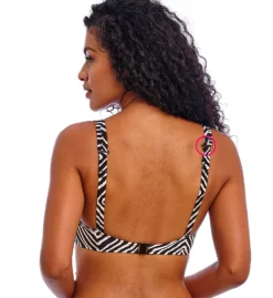 Freya Fiji Falls Black & White Botanical Print – Underwire High Apex Bikini Top -Her Room US freya fre001 as06813 bs