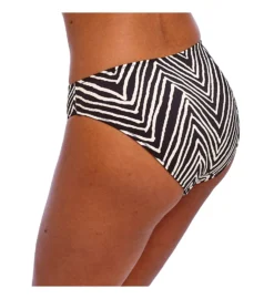Freya Fiji Falls Monochrome Zebra Stripe Bikini Brief – Mid-Rise Cheeky Swim Bottom -Her Room US freya fre001 as06870 bs
