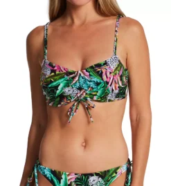 Freya Black Tropical Leopard Cala Selva Underwire Bralette Bikini Top