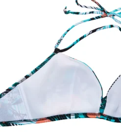 Freya Honolua Bay Tropical Print Wire-Free Triangle Bikini Top – Bra-Sized Halter Swimwear with Rose Gold Details -Her Room US freya fre001 as2611 cs6