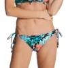 Freya Honolua Bay Tropical Palm & Orange Hibiscus Tie Side Bikini Brief - Rose Gold Bead Detail Swim Bottom -Her Room US freya fre001 as2675 gs