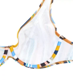 Freya Torra Bay Azure Blue & Earthtone Striped High Apex Underwire Bikini Top -Her Room US freya fre001 as3213 cs6