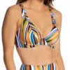 Freya Torra Bay Azure Blue & Earthtone Striped High Apex Underwire Bikini Top -Her Room US freya fre001 as3213 gs