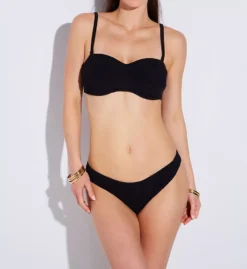 Freya Ibiza Waves Black Crinkle Texture – Multi-Way Underwire Bandeau Bikini Top -Her Room US freya fre001 as3810 cs2
