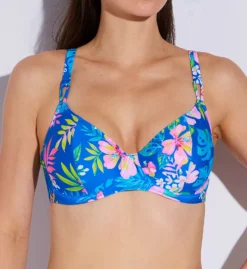 FREYA Hot Tropics Vibrant Floral – Underwire Plunge Bra-Sized Bikini Top -Her Room US freya fre001 as4502 fs