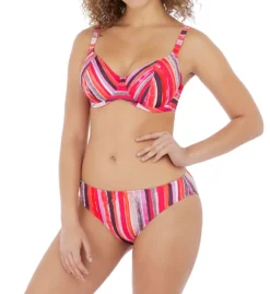 Freya Bali Bay Multi-Color Brush Stroke Stripe – Underwire Plunge Bra-Sized Bikini Swim Top -Her Room US freya fre001 as6780 cs3