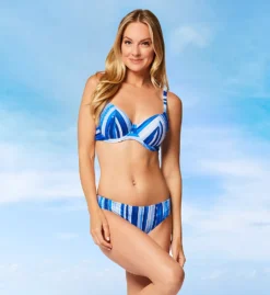Freya Bali Bay Multi-Color Brush Stroke Stripe – Underwire Plunge Bra-Sized Bikini Swim Top -Her Room US freya fre001 as6780 cs4
