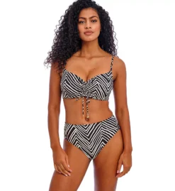 Freya Fiji Falls Blue & White Zebra Print – High Waist Bikini Brief Swim Bottom -Her Room US freya fre001 as6878 cs2