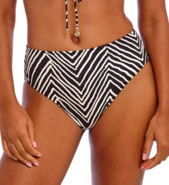 Freya Fiji Falls Blue & White Zebra Print – High Waist Bikini Brief Swim Bottom -Her Room US freya fre001 as6878 fs