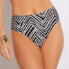 Freya Fiji Falls Blue & White Zebra Print – High Waist Bikini Brief Swim Bottom -Her Room US freya fre001 as6878 gs