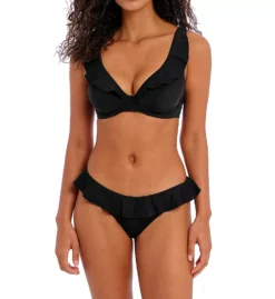Freya Jewel Cove Black & White Diamond Pattern – Ruffle Waist Italini Swim Bottom -Her Room US freya fre001 as7235 cs3