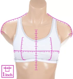 FRUIT OF THE LOOM Contrast Stitch Shirred Front Bra - 2 Pack -Her Room US fruit of the loom fotl01 96581 ns7