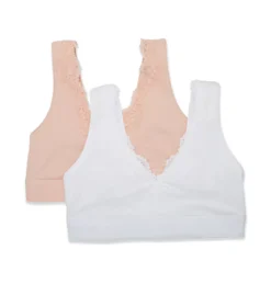 FRUIT OF THE LOOM Wirefree Bralette - 2 Pack -Her Room US fruit of the loom fotl01 ft842a cs2