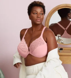 Glamorise Wonderwire Front Closure T-Back Bra -Her Room US glamorise glam01 1246 cs6