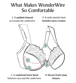 Glamorise Front Close Back Smoothing Wonderwire Bra -Her Room US glamorise glam01 1247 cs6