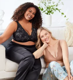 Glamorise Bramour Lexington Lace Plunge Bralette -Her Room US glamorise glam01 7013 cs3