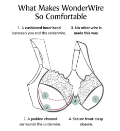 Glamorise Wonderwire Stretch Lace Front Closure Bra -Her Room US glamorise glam01 9245 cs3