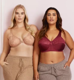 Glamorise Wonderwire Stretch Lace Front Closure Bra -Her Room US glamorise glam01 9245 cs5