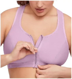 Glamorise Zip Up Front Close Sports Bra -Her Room US glamorise glam01 9266 cs1