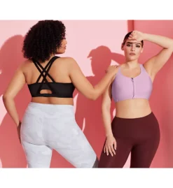 Glamorise Zip Up Front Close Sports Bra -Her Room US glamorise glam01 9266 cs3