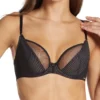 Gossard Sheer Stripe Non Padded Underwire Plunge Bra -Her Room US gossard gos001 18825 gs
