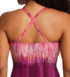 Gottex Moroccan Sky Blue Ombre with Gold Foil Bandeau One Piece Swimsuit -Her Room US gottex gotx01 ms070 cs1