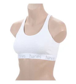 Hanes Scoop Stretch Cotton Blend Bralette - 2 Pack -Her Room US hane01 dho102 01