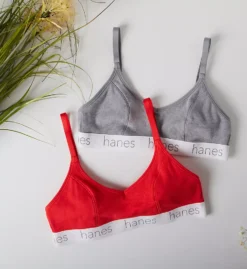 Hanes Triangle Bralette - 2 Pack -Her Room US hanes hane01 dho101 cs6