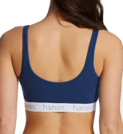 Hanes Scoop Stretch Cotton Blend Bralette - 2 Pack -Her Room US hanes hane01 dho102 bs
