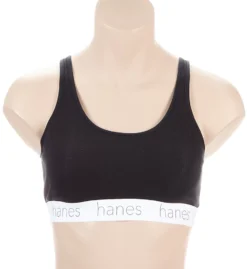 Hanes Scoop Stretch Cotton Blend Bralette - 2 Pack -Her Room US hanes hane01 dho102 fs