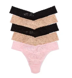HANKY PANKY Original Rise Signature Lace Thongs - 5 Pack -Her Room US hanky panky hnk001 4811fp cs2