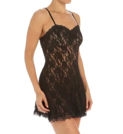 HANKY PANKY Red Signature Lace Chemise – Stretch Floral V-Neck Flared Sleepwear -Her Room US hanky panky hnk001 485832 fs