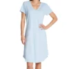 HANKY PANKY Interlock Cotton Nightshirt With Contrast Stitch -Her Room US hanky panky hnk001 6565n1 gs