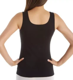 Hanky Panky Black Supima Cotton Scoopneck Tank – Scalloped Lace Trim Camisole -Her Room US hanky panky hnk001 894354 bs