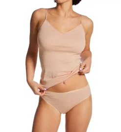 HANRO 1601 Cotton Seamless V-Neck Camisole - Mercerized Cotton Luxury Underwear -Her Room US hanro han001 1601 cs2