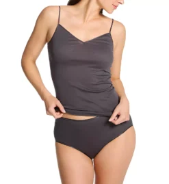 HANRO 1601 Cotton Seamless V-Neck Camisole - Mercerized Cotton Luxury Underwear -Her Room US hanro han001 1601 cs3