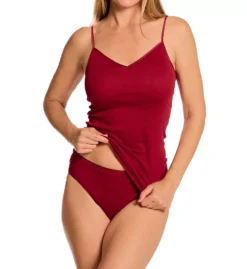 HANRO 1601 Cotton Seamless V-Neck Camisole - Mercerized Cotton Luxury Underwear -Her Room US hanro han001 1601 cs5
