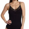 HANRO Milea Cotton Spaghetti Camisole – Scalloped Lace V-Neck Luxury Underlayer -Her Room US hanro han001 70977 gs