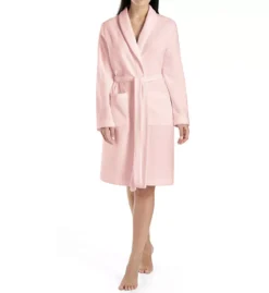 HANRO White Plush Fleece-Lined Wrap Robe – Luxury Cotton-Blend Heavyweight Loungewear
