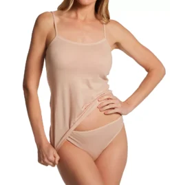 HANRO Ultralight Mercerized Cotton Spaghetti Camisole – Fitted Adjustable Strap Layering Top -Her Room US hanro han001 71820 cs1