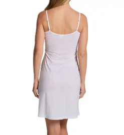HANRO White Ultralight Mercerized Cotton - V-Neck Spaghetti Strap Bodydress Slip -Her Room US hanro han001 71828 bs