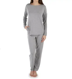 HANRO Natural Elegance Long Sleeve Pajamas – Premium Viscose Lounge Set with Pockets -Her Room US hanro han001 76390 fs