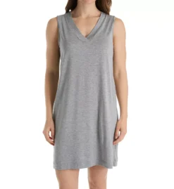 HANRO Champagne Tank Gown – Champagne Jersey Knit V-Neck Sleep Chemise -Her Room US hanro han001 76473 fs