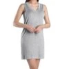 HANRO Champagne Tank Gown – Champagne Jersey Knit V-Neck Sleep Chemise -Her Room US hanro han001 76473 gs